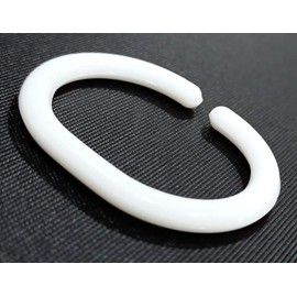 FAPBADRI - Anillos para cortina de ducha, material de plástico, color blanco, 100 unidades