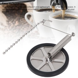 ZJchao Filtro de café de Sifón Reutilizable, Filtro de Acero Inoxidable para Cafetera de Sifón, con Filtro de Cadena, Compatible con Varias Marcas y de Cafetera