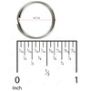 Lucky Line Nickel-Plated Tempered Steel Rings, 5/8" Diameter, 100 Per