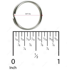 Lucky Line Nickel-Plated Tempered Steel Rings, 5/8" Diameter, 100 Per Box (76100),Chrome