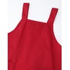 Edwin Apron, Double Level Adjustable Back Button, Plain, H-Shaped, Double