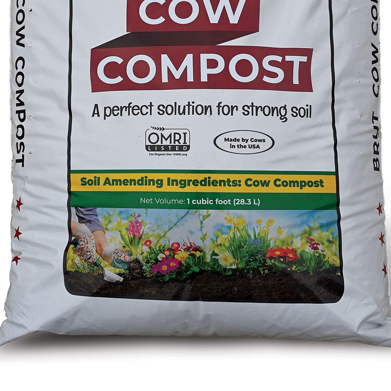 Brut Organic Cow Compost - 1 Cubic ft - Nutrient-Rich