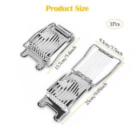 ZSRVAJ Egg Slicer, Egg Slicer for Boiled Eggs, Boiled Egg Cutter Multipurpose Heavy Duty Aluminium Slicer for Egg Strawberry Mushroom Soft Fruit Dishwasher Safe and Easy to Clean