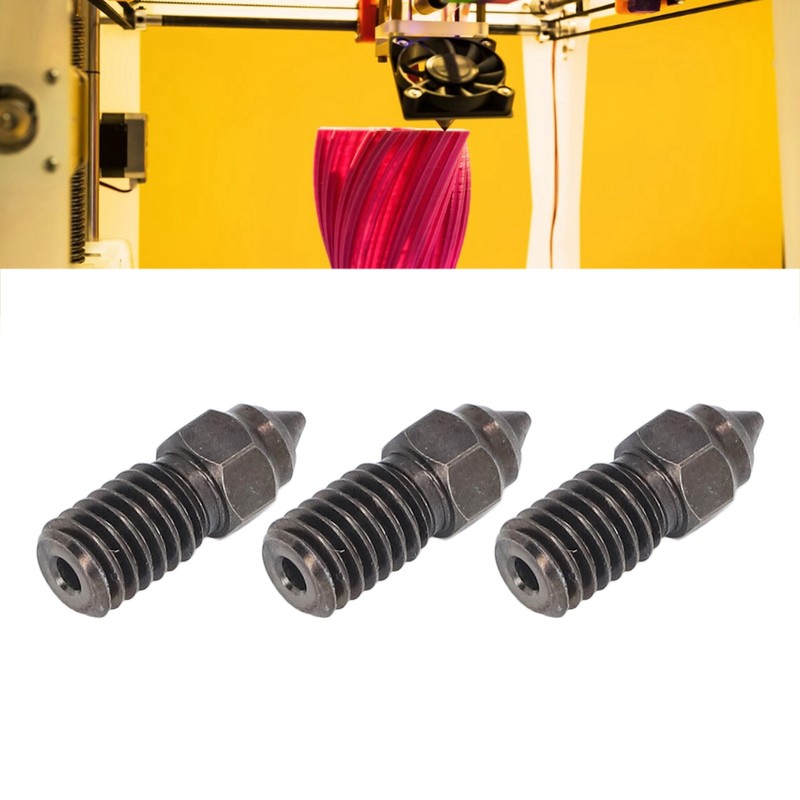 3Pcs Hardened Steel Nozzle High Speed 1.75MM 0.4mm for ENDER
