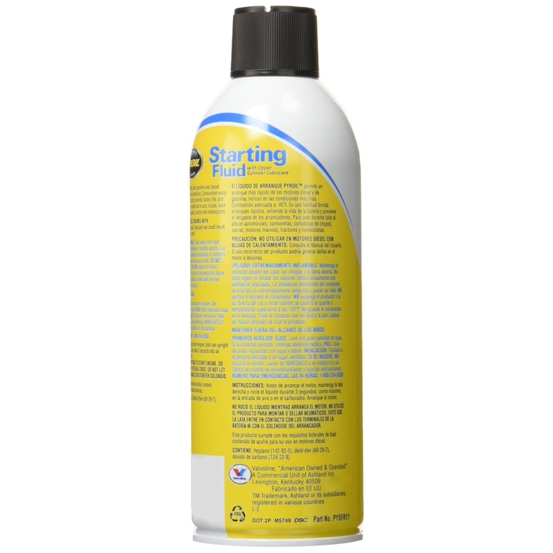 Valvoline PYSFR-11 Pyroil Starting Fluid (12/11Oz)