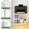 MARTY Printer Stand with Storage for Desk, White Desktop Printer