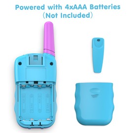 Toys for 3-12 Year Old Boys, Walkie Talkies for Kids with 22 Channels, LED Flashlight, 3 Miles Range for Outdoor Adventures, Camping, Hiking (Blue-Purple)