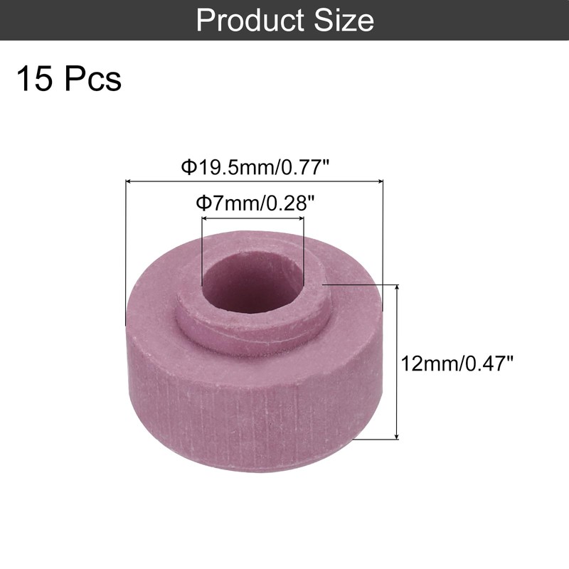 MECCANIXITY 15 Pcs Ceramic Insulator Bead, 7 x 19.5 x