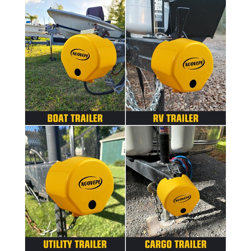 NUOVEPE Heavy Duty Anti Theft Trailer Lock, Universal Fit 1-7/8",