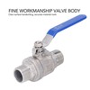 Ball Valve 304 Stainless Steel NPT 3/4in 2 Male Thread