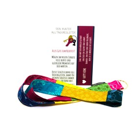 Heartfelt Topping Party Gift – Keyring with Colourful Message – Original Gift Idea for Housewarming – A Gift that puts a smile on the face after strenuous house construction, Pink-yellow-green-blue,