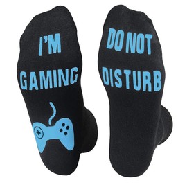 Do Not Disturb Gaming Socks Gamer Socks Gift Christmas Gifts & Stocking Stuffers for teen boys Mens Womens Gamer Lovers