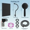 Hibbent All Metal Showerhead,10' - Square 10'' - Matte Black