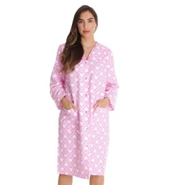 Dreamcrest Short Sleeve Flannel Duster Housecoat Women Sleepwear 9280-10449-3X
