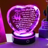 YWHL 50th Wedding Anniversary Crystal Heart Gifts for Parents Couple,