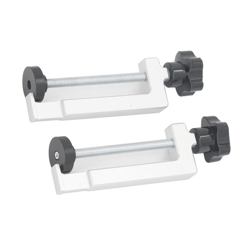 2Pcs Woodworking Fence Clamp Aluminum Alloy Multifunctional Woodworking Fence Fixing