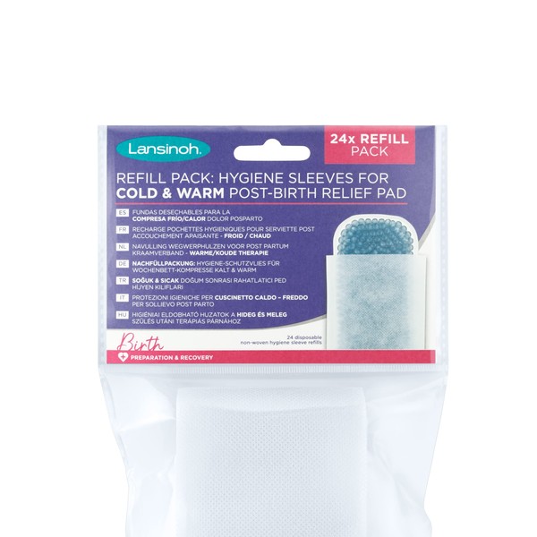 Lansinoh Refill Pack Hygiene Protective Fleece – Pack of 24 – for Lansinoh Puerperium Compress Cold & Warm