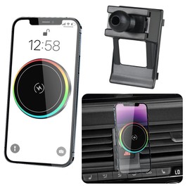 LUNQIN Car Magnetic Phone Mount for Volkswagen Jetta 2019 2020 2021 2022 2023 2024 2025 and VW Jetta GLI 2019-2025 Auto Interior Accessories Cell Phones Best Holder Fast 15W Wireless Charger