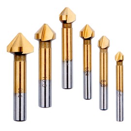 Countersink Metal Countersink Set for Wood 90° Countersink Drill HSS with Titanium Coatings Diameter 6.3 - 20.5 mm