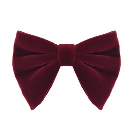 Red Velvet Bow Tie Bowtie for Men Dogs Boys Pre Tied Bow Ties for Mens Formal Bowtie Bow Tie Cosplay Wedding Party Bowtie for Men Dark Red Velvet Bow Ties for Mens Pretied Adjustable Bow Tie