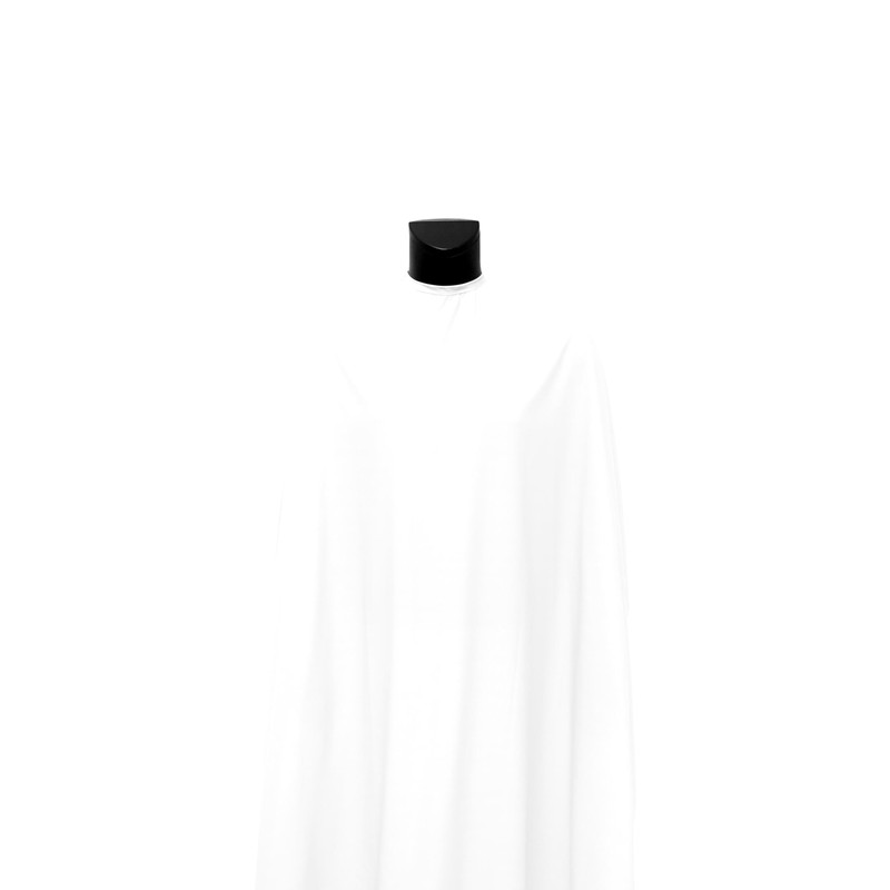 Illuzien Solid White PRO Barber Cape, Hair Cut Cape, Water-Resistant