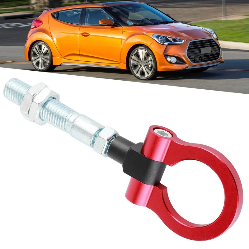 Heavy Duty Tow Hook Red Folding Ring Racing Car Refitting