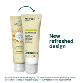 ATTITUDE Hair Conditioner for Sensitive Dry Scalp, Soothing Oat, Protects Color, Naturally Derived Ingredients, Dermatologically Tested, Vegan Detangler, Color Care, 8 Fl Oz (Pack of 6)