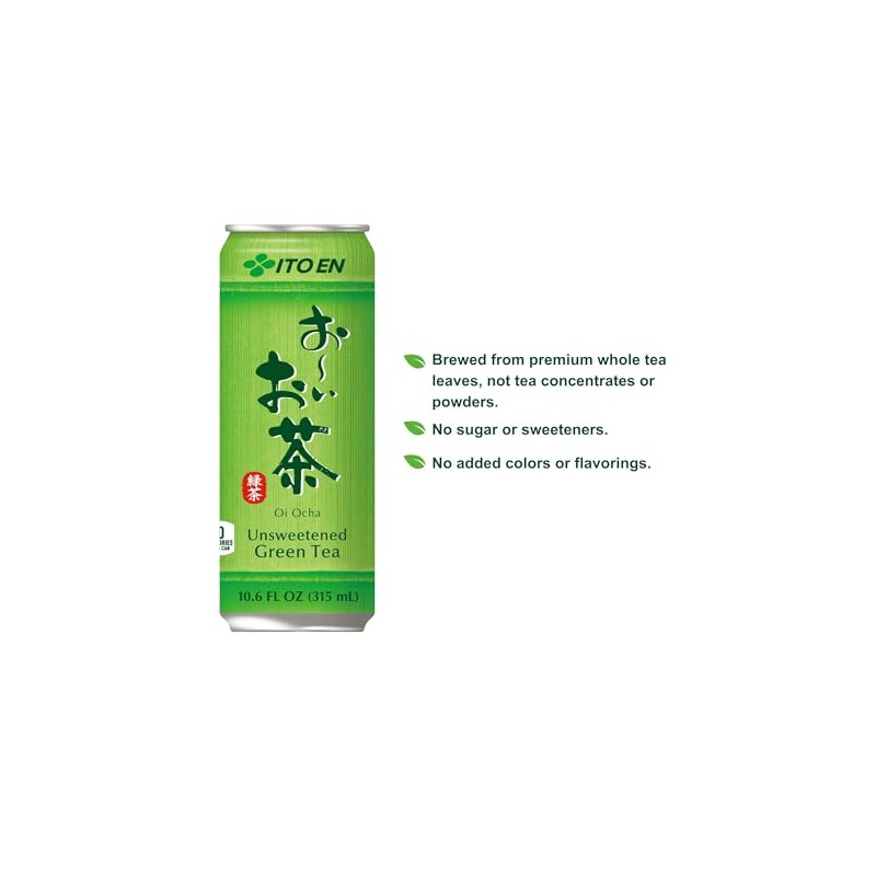 Ito En Oi Ocha Green Tea, Unsweetened, 10.6 Ounce (Pack