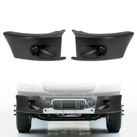 KUAFU Front Bumper End Cap Compatible with 2003-2007 Freightliner M2 106 112 Bumper Corner Cover Driver and Passenger Side Plastic (PP) Black
