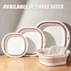 chongning Collapsible Washing Up Bowl, Portable Wash Basin, Pink Small
