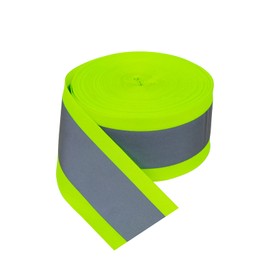 TCCFCCT High Visibility Reflective Tape Strip, Fabric Florescent Safety Tape, 1.96'' x 21.87yard Sew-on Warning Safety Trim for Clothing, School Bags and Raincoats, 3cm Reflective Width, Green