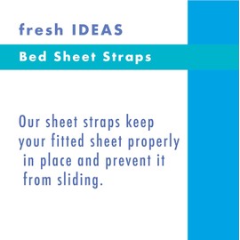 Fresh Ideas Bed Sheet Straps, 4-Pack