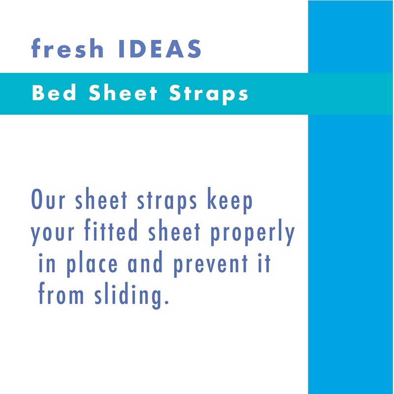Fresh Ideas Bed Sheet Straps, 4-Pack