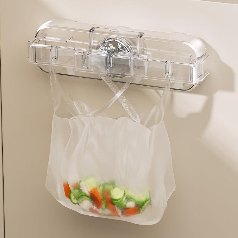 Temvue Kitchen Garbage Bag Stand, Clear Plastic Waste Bag Holder