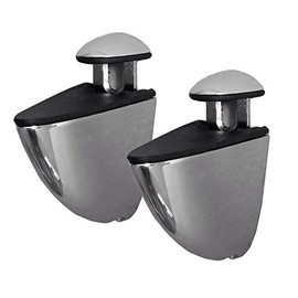 Peacock Chrome Shelf Brackets Pair 12-75mm (Large)