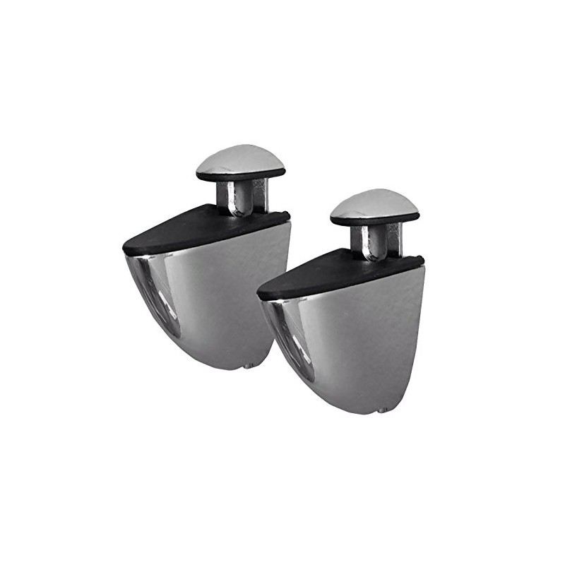 Peacock Chrome Shelf Brackets Pair 12-75mm (Large)