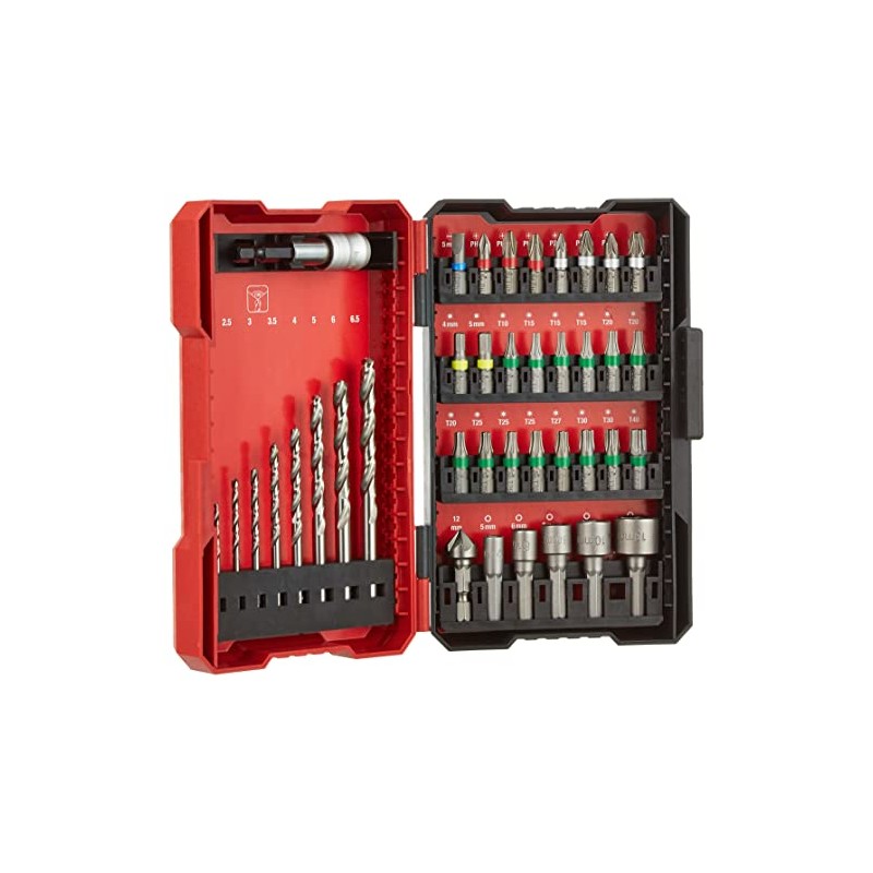 Original Einhell 39-Piece Bit and Drill Bit Set (8x Drills,