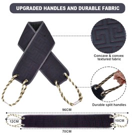 URAQT Exfoliating Back Scrubber for Shower, Back Washer with Handles, Soft Shower Bath Scrub for Women and Men, Double-Side Use Exfoliate Washcloth Bath Tool to Scrub Your Body Deeply, Extended 70cm