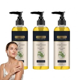 Nuevo aceite corporal reafirmante con colágeno 2026, reafirmante y tonificante para mujeres y hombres, hidratante y suavizante para piel seca, aceite de colágeno para un cuerpo radiante sedoso (3PCS)