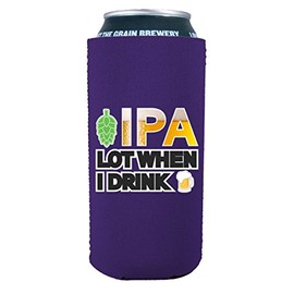 IPA Lot When I Drink Beer 16 oz. Can Coolie (Purple)
