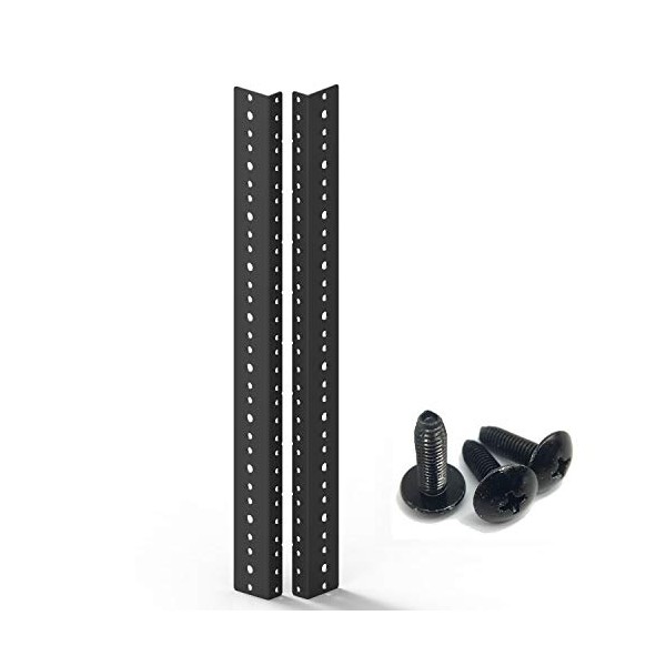 Jingchengmei 10U Steel Rack Rails Kit with Hardware - 2