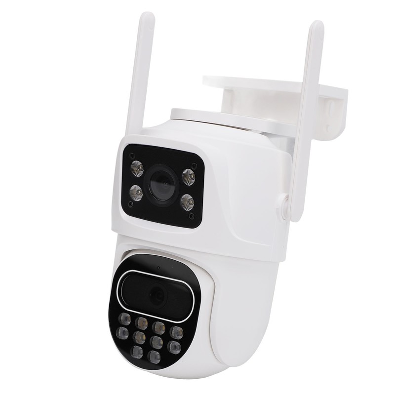 Security Camera Outdoor Dual Lens Surveillance Camera 2.4G Wifi Night