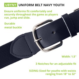 Champion Sports Cinturón elástico para Uniforme de béisbol Marino Adulto