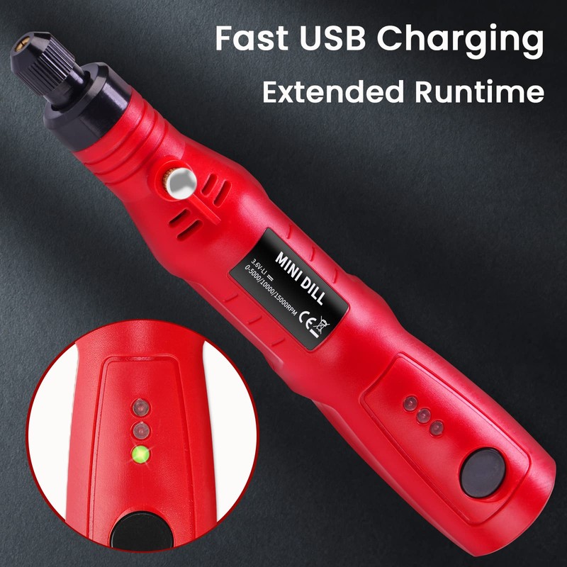 NiArt Mini Cordless Rotary Tool, 3-Speed and USB Charging Rotary