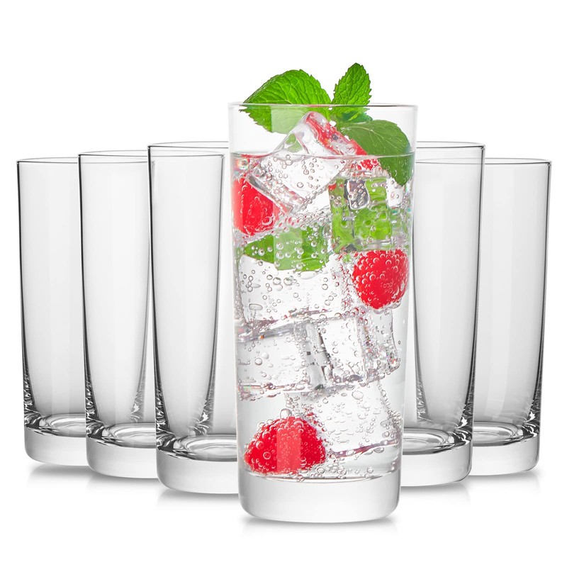 Heat-Resistant Drinking Glasses Set of 6 Double Fashioned Glass Lowball