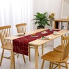 LLCUTESHOP Table Runner European Red 32x183cm,Thickened Handmade Embroidery Double Layer