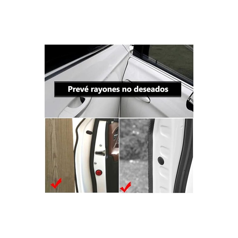 Protector Borde Puerta Auto Sello Hule Moldura Antirrayas Universal 5m