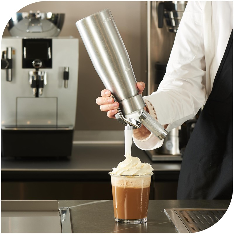 CURTA Professional Whipped Cream Dispenser, Premium Aluminium Cream Whipper, Cream