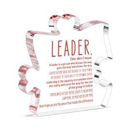 Thank You Gifts for Leader Boss Mentor Supervisor Retirement Leaving Coworker Farewell Promotion Celebration Birthday Work Office Gift Great Leader Irregular Acrylic Decorative Table Signs