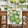 Artoid Mode Clover Shamrocks Eucalyptus Buffalo Plaid St.Patrick's Day Table
